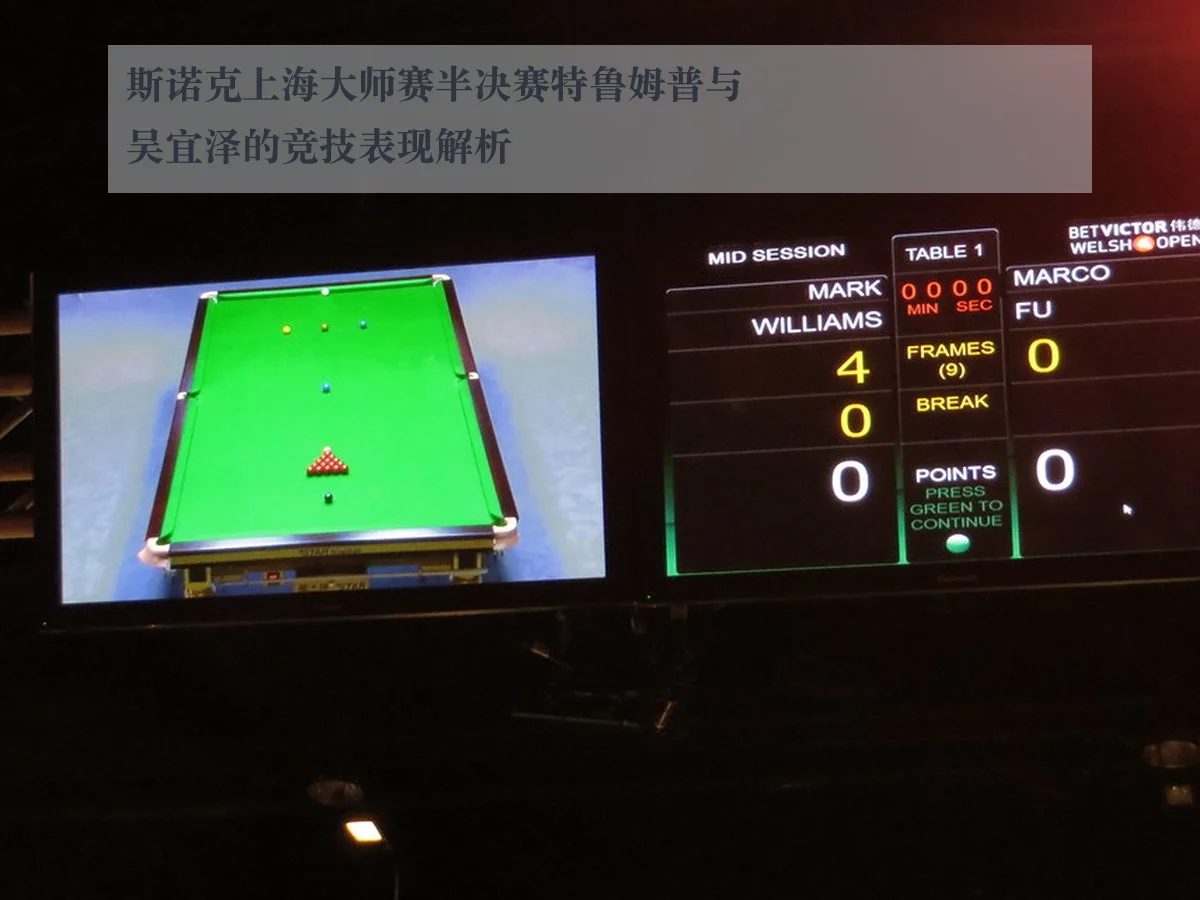 斯诺克上海大师赛半决赛特鲁姆普与吴宜泽的竞技表现解析